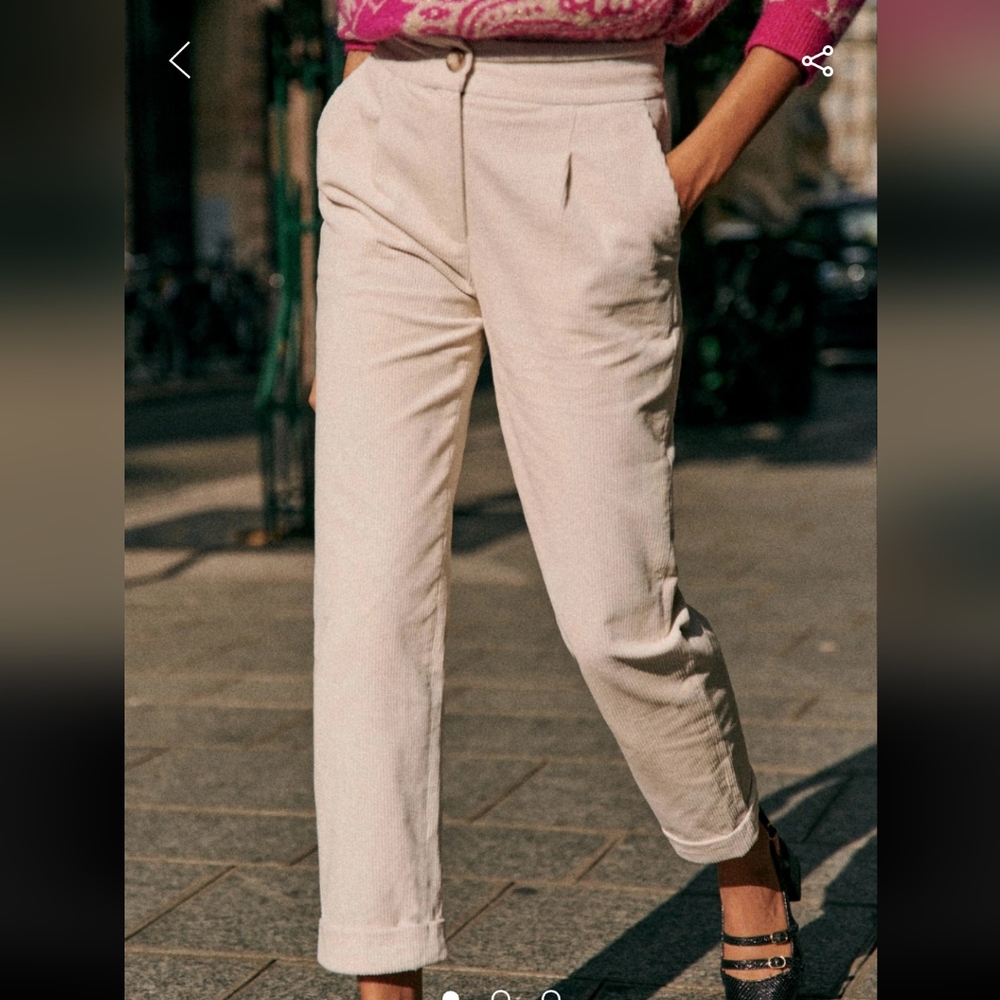 Sezane Marcel 100% Organic Cotton Trousers